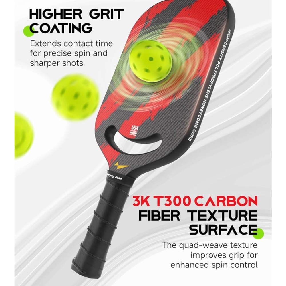 New Pro Warping carbon fiber Pickleball paddle and case - Picture 10 of 11